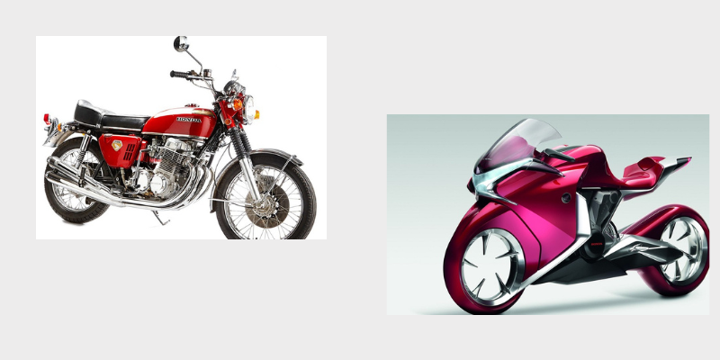 مقایسه مدل کلاسیک و مدرن موتورسیکلت هوندا